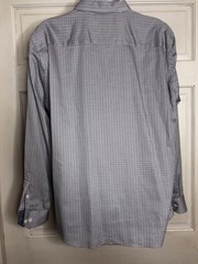Johnston Murphy Performance Pattern Shirt XL Long Sleeve Flip Cuff Button Down