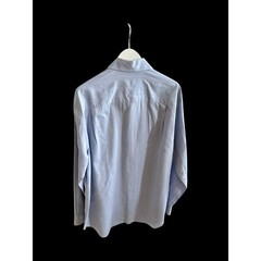 Giorgio Armani Le Collezioni Dress Shirt Mens 17 Blue Button Up Sz 43 Italy