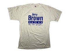 Vtg 90s 1992 JERRY BROWN Take Back America PRESIDENTIAL ELECTION T-SHIRT Men XL