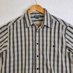David Taylor Short Sleeve Shirt Adult Men Large Button Up Luxury Microfiber