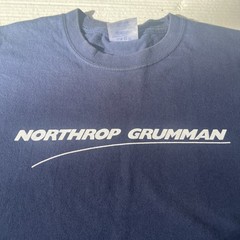 Authentic Northrop Grumman Underlined Logo Employee Issued Shirt Medium Blue New