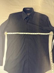 Omega Italy Men’s Slim Fit Classic Button Up Long Sleeve Black Dress Shirt