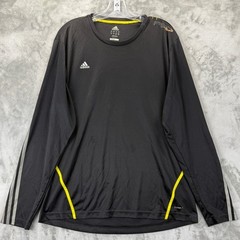 Adidas Mens Climalite Long Sleeve Training Shirt Black Yellow W53973 Size Large