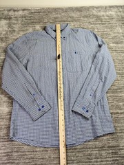 Rohan Insect Shield Long Sleeve Button Down Shirt Size Medium Checkered