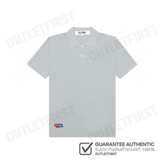 PLAY COMME DES GARÇONS รุ่น MEN POLO SHIRT CODE: AZ-T336 (GREY) เสื้อโปโลผู้ชาย