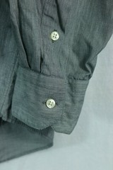 GITMAN BROS Men’s 15.5 34 Solid Gray Dress Shirt Button Front One Pocket