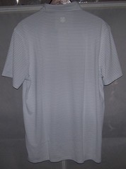 NEW G/FORE Polyester & Spandex Golf Polo Shirt GROVE XXIII Size M Gray & White
