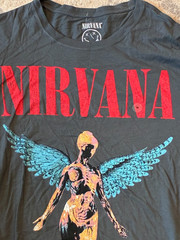 NWOT Men’s Medium MD AUTHENTIC Nirvana Live ’93 In Utero Tour Gray T Shirt Retro