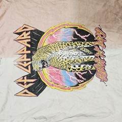 DEF LEPPARD Shirt Mens PINK L Casual CLASSIC ROCK Music Concert 80s