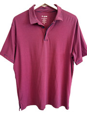 01. Algo Performance Polo Shirt Quick Dry UPF 40 Men’s XL Red Active Golf