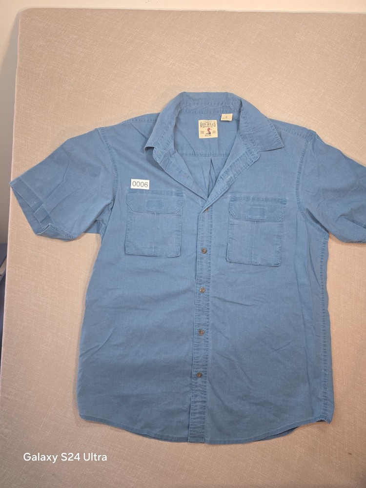 Redhead Slate Short Sleeve Button Down Dress Shirt Size L￼