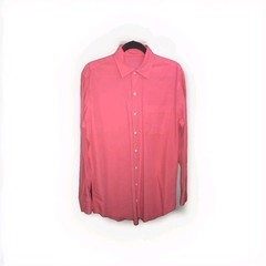 Peter Millar Seaside Collection Button-Up Shirt Medium Coral Pink Cotton Silk