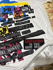 Vintage Dsquared2 White Icon Patch Logo T-Shirt Sz XL Used As Is No Returns