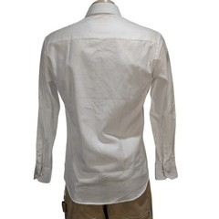 Bertigo White Chevron Jacquard Button Down Shirt Tropical Cuff Sz XXL NWT $159