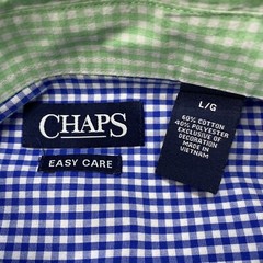CHAPS Easy Care Button down Lightweight Check Multiple Color Size Large X8