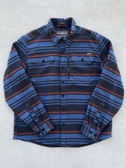 Eddie Bauer Ascent Mountain Ops Striped Flannel Button Down Shacket Men’s XL