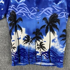 Pineapple Connection Button Up Hawaiian Shirt Men Small Rayon