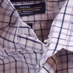 Stafford Men’s BIG Performance Button-Up Long Sleeve Shirt Plaid Size 19-38/39