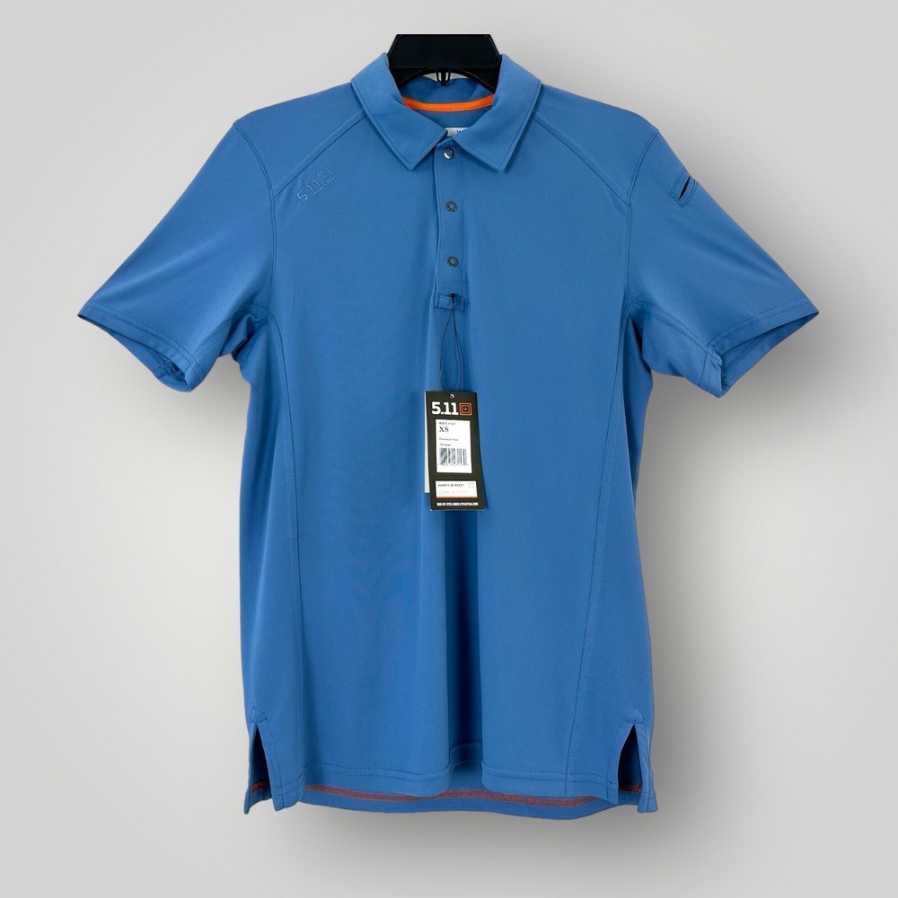 NEW 5.11 Tactical Paramount Polo Shirt Men’s XS Atlas Blue 793 NWT 41221 Golf