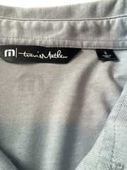 Travis Mathew Small Gray Hiking Polo Soft Breathable Fabric Casual Golf Shirt