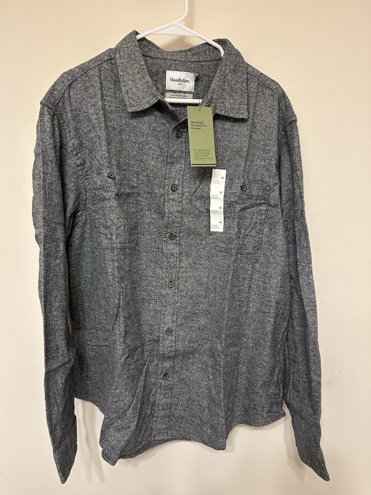 Goodfellow & Co. Men’s Size XL Mid Weight Flannel Long Sleeve Button Down Shirt