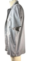 Vintage Marc Ecko Deadly Threads Button Up Shirt Large Gray Utility Military Y2K