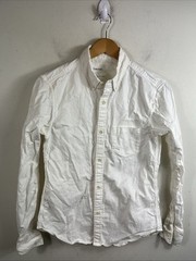 Entireworld Men’s Button Up Shirt Organic Cotton Type A Version 2 XS L/S White