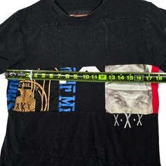 Smugglers Moon Private Distillery Patchwork Graphic T Shirt Mens Large Black Y2K