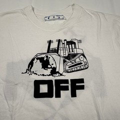 Off-White Bulldozer Globe Arrows Graphic T-Shirt White