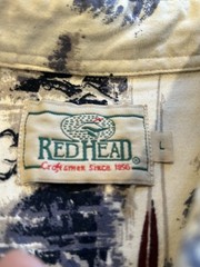 Redhead Men’s Sz Large Button Down Long Sleeve Hunting Archery Deer Print