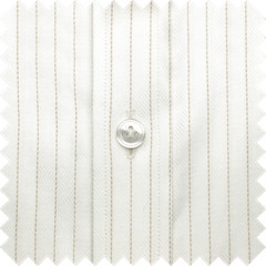 High Open Button Down Collar Brown Stripes White Herringbone Men’s Cotton Shirt