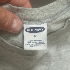 Old Navy Mens 2001 American Flag T-Shirt Large Gray Short Sleeve Graphic Tee