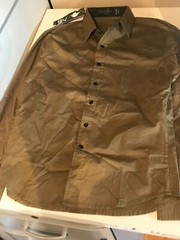 Sportides Button Down Shirt, Olive Drab Size Small