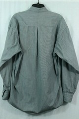GITMAN BROS Men’s 15.5 34 Solid Gray Dress Shirt Button Front One Pocket