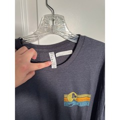 Live and Tell Apparel Mens T Shirt Grey Sunstripes Snorkel Palms Belize Size XL
