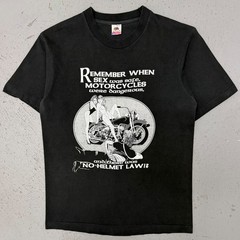 Vintage 90s 2 Wheeler’s Remember When Sex Was Safe Rare Biker T Shirt Large