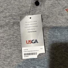 Nike Golf Polo Shirt Mens Large Grey LACC US Open Short Sleeve Performance