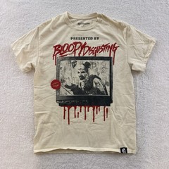 TERRIFIER BLOODY DISGUSTING ART THE CLOWN HORROR MOVIE GRAPHIC TEE MENS MEDIUM
