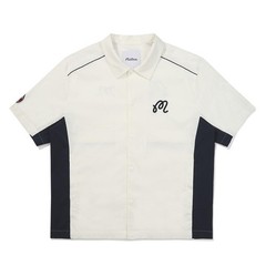 Genuine Malbon Golf M Piping Ventilation Shirt WHITE (MAN)