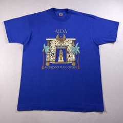 Vtg 90s Aida Metropolitan Opera Tee XL Egypt Temple Art Museum Single Stitch USA