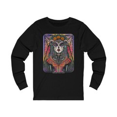 Original Calavera/Sugarskull Dia De Muertos/Day of the Dead Long Sleeve Shirt