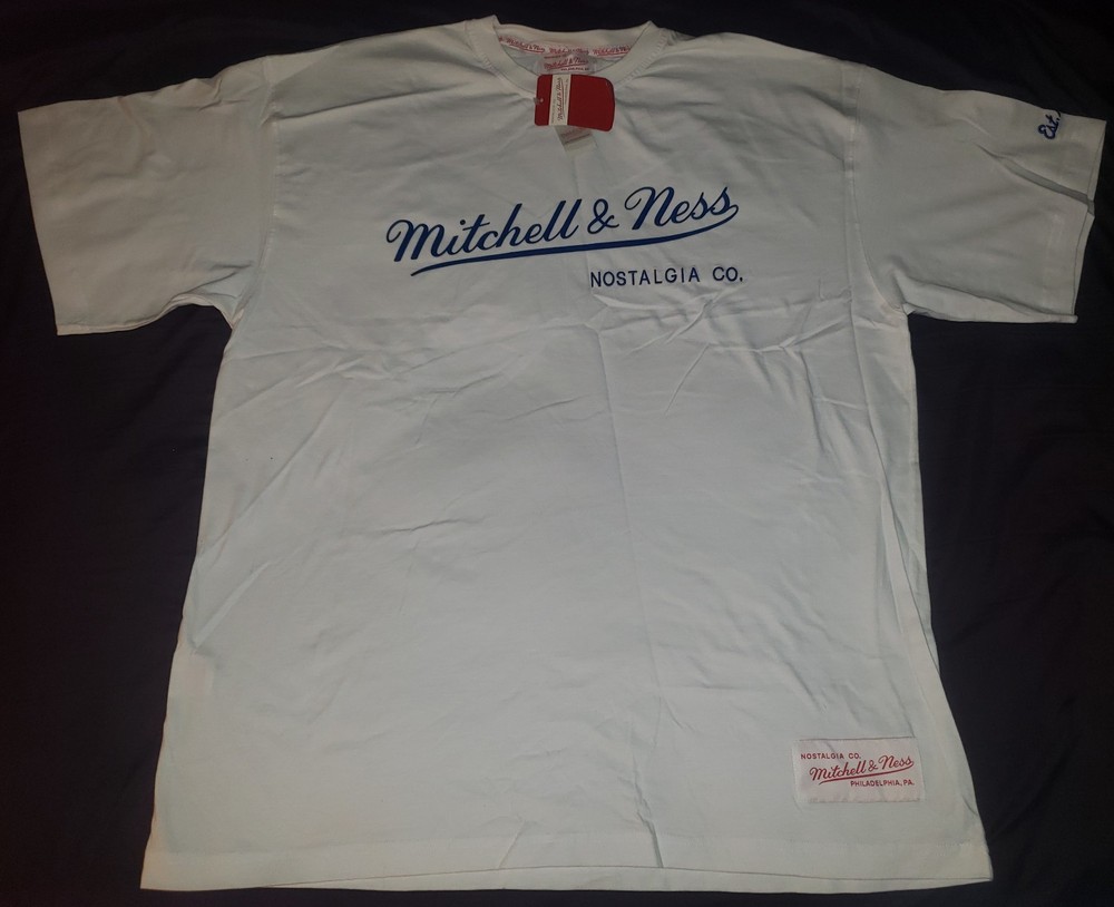 Authentic MITCHELL & NESS Script Logo Shirt XL Philadelphia PA deadstock NWT M&N