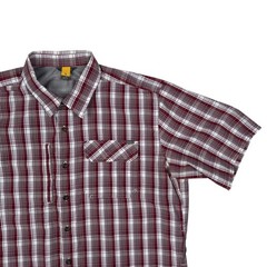 Vintage Eddie Bauer Shirt Mens Tall Large Red Plaid Vented Hiking Outdoor SP14