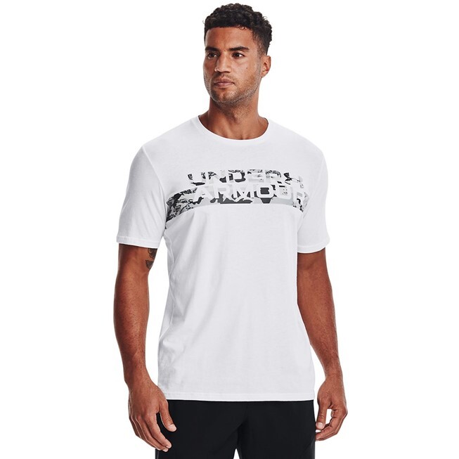 Mens Under Armour UA Camo Chest Stripe Short Sleeve T-Shirt – WHITE – 3XL – NWT