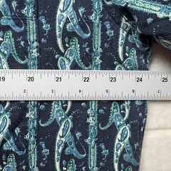King Size Men’s Paisley Button Down Shirt Casual Long Sleeve LT 37/38 Blue