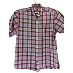 Ariat Pro Series Mens Medium Red Purple Plaid Shirt (BB30)