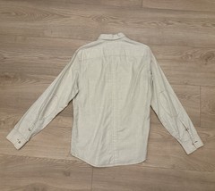 Original Penguin Button Down Shirt LARGE Cream Heather Linen * FREE Shipping*