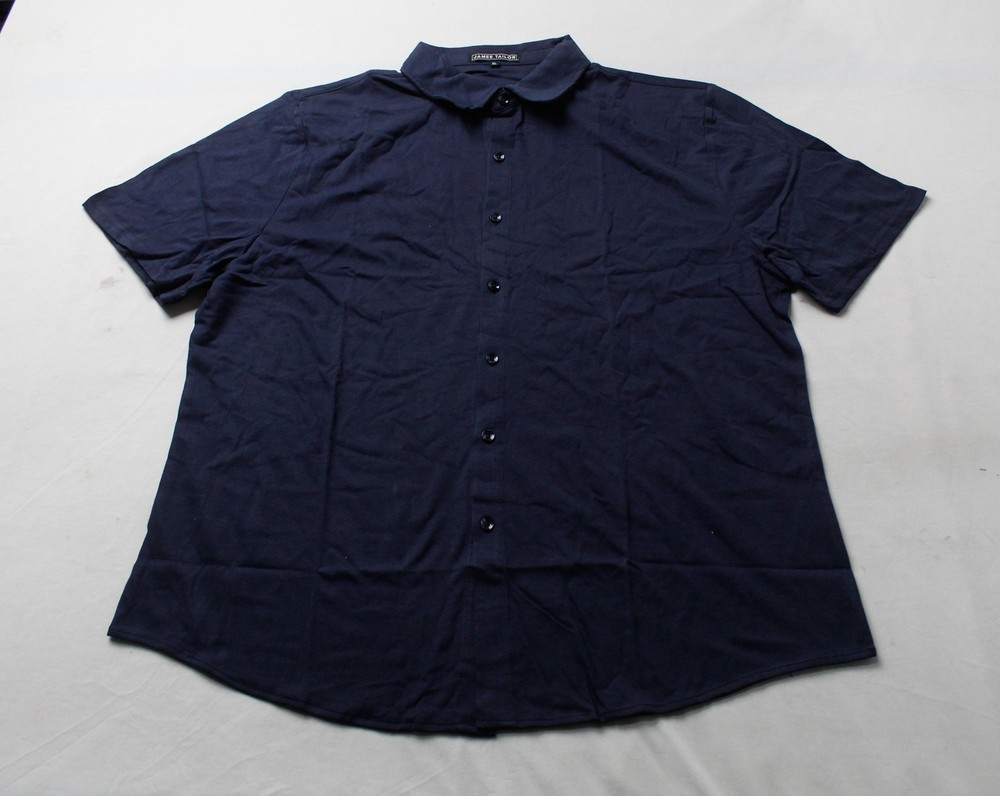 James Tailor Men’s Lightweight Button Down Shirt BM7 Navy Size: XL NWT