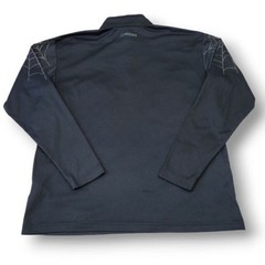 NEW Spyder Limitless Solid Raised Metallic Web Zip T-Neck in Black Size Large