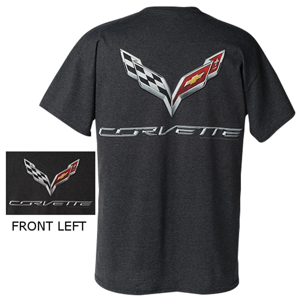 C7 Corvette Heather Gray Cotton/Polyester T-Shirt